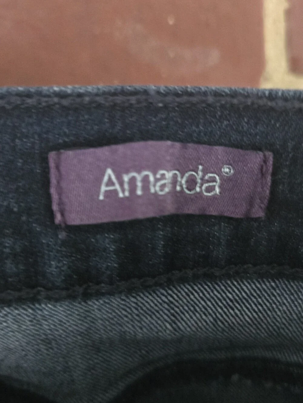 Gloria Vanderbilt Amanda Jeans Women's 14 Dark Wash High Rise Straight Stretch